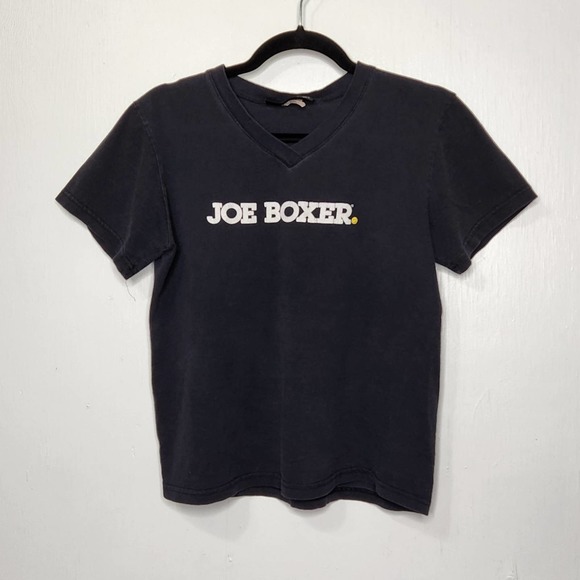 Vintage Joe Boxer Girlfiend Babydoll Tee Shirt Tshirt VTG 90s Smiley Face V Neck - Picture 5 of 6